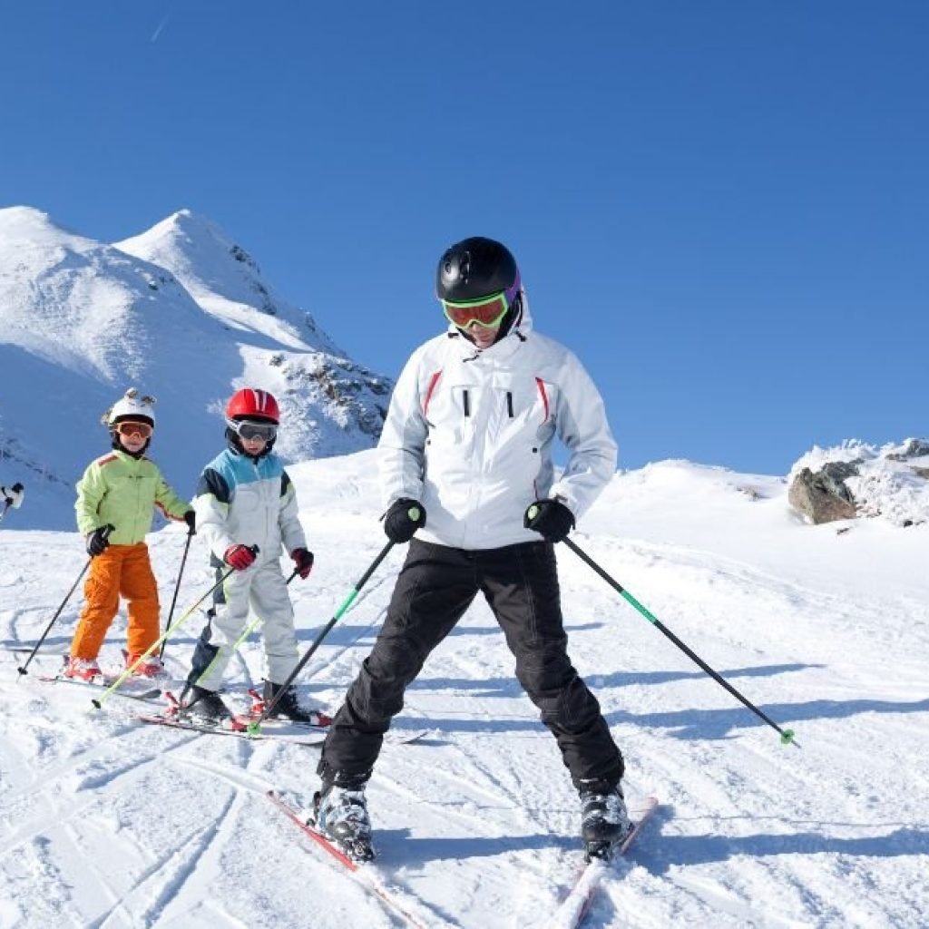 Skiing a popular winter sports